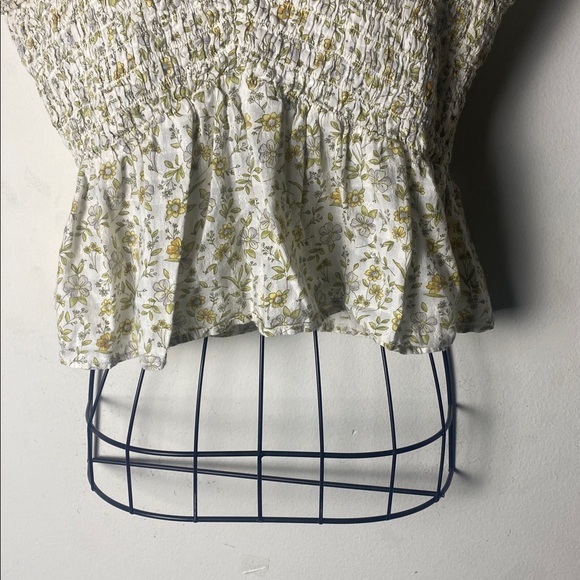 American Eagle Outfitters Cream Floral Blouse - Picture 3 of 4